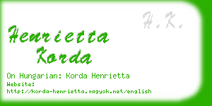 henrietta korda business card